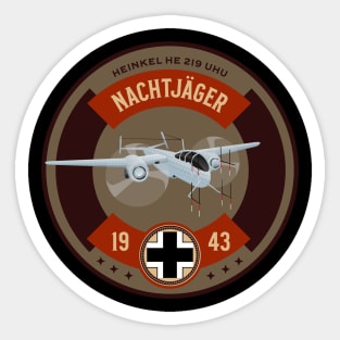 WW2 Airplane HE-219 World War Two Night Fighter Pilot Sticker